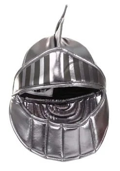 Elope Silver Knight Soft Costume Helmet Accessory -Halloween Costumes Shop silver knight plush helmet alt 3