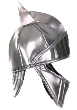Elope Silver Knight Soft Costume Helmet Accessory -Halloween Costumes Shop silver knight plush helmet alt 6