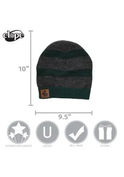 Elope Slytherin Heathered Knit Warm Beanie -Halloween Costumes Shop slytherin heathered knit beanie alt 4