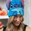 Concept One Accessories Stitch Big Face Roll Down Beanie Hat -Halloween Costumes Shop stitch big face roll down beanie