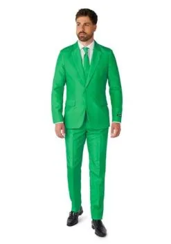 Opposuits Suitmeister Solid Green Suit For Men