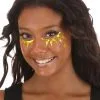Lux Gold Sparkle Sunshine Holographic Face Decals -Halloween Costumes Shop sunshine holographic face decals in gold sparkle