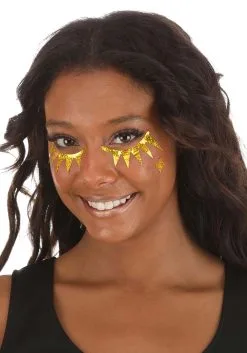 Lux Gold Sparkle Sunshine Holographic Face Decals