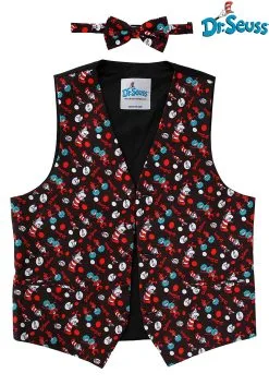 Elope The Cat In The Hat Pattern Vest & Bow Tie Kit