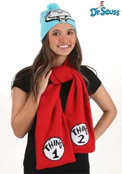 Nanjing Sylva International Trading Co. Ltd Thing 1 & 2 Winter Hat & Scarf Kit For Adults