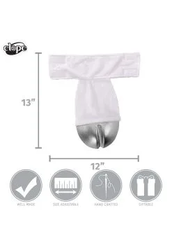 Elope Silver Unicorn Costume Back Hooves -Halloween Costumes Shop unicorn costume back hooves silver alt 4