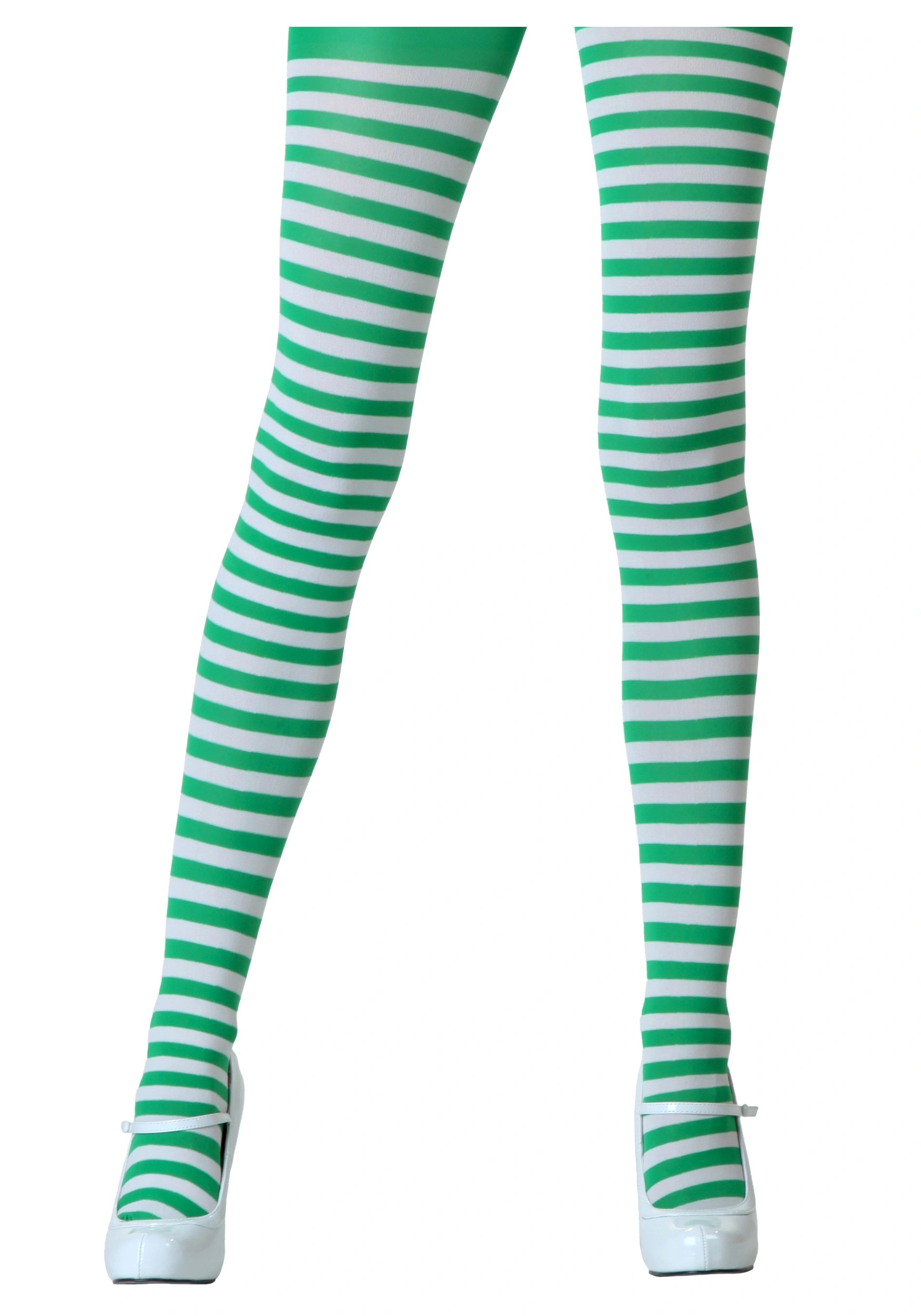 LEG AVENUE White / Kelly Green Tights 3 LEG AVENUE White / Kelly Green Tights