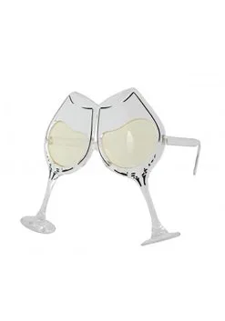 Elope Clear/Yellow Wine Goblet Eyeglasses -Halloween Costumes Shop wine glasses clear yellow alt 1