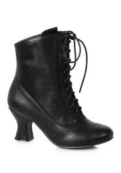 Ellie Black Victorian Boots For Women