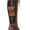 Ellie Lace Up Steampunk Heeled Boots For Women -Halloween Costumes Shop womens lace up steampunk heel boot