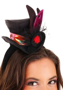 Elope Ladybug Cocktail Mini Top Hat For Women 7 Elope Ladybug Cocktail Mini Top Hat For Women -Halloween Costumes Shop womens ladybug cocktail mini top hat alt 2