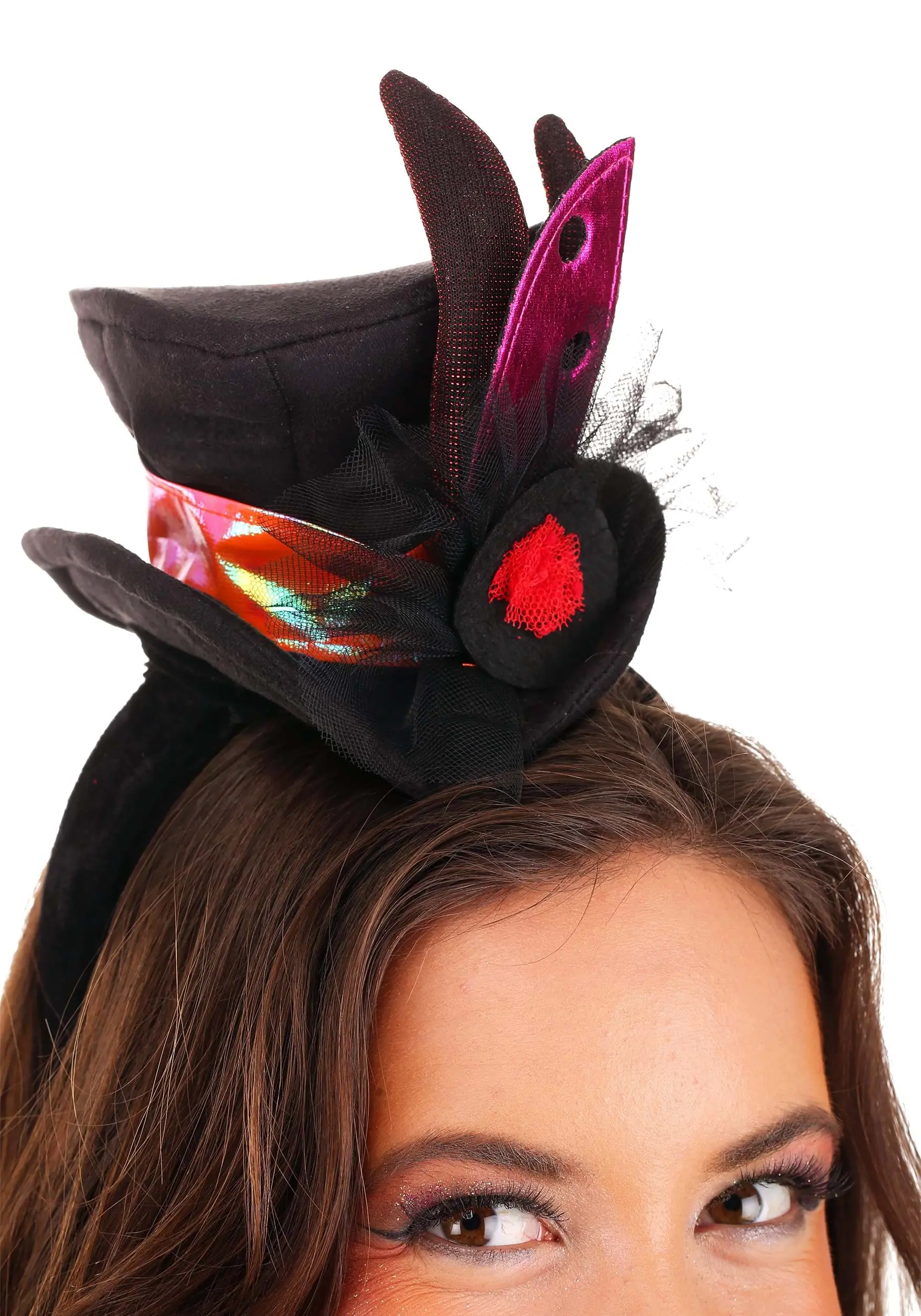 Elope Ladybug Cocktail Mini Top Hat For Women 5 Elope Ladybug Cocktail Mini Top Hat For Women - Image 3