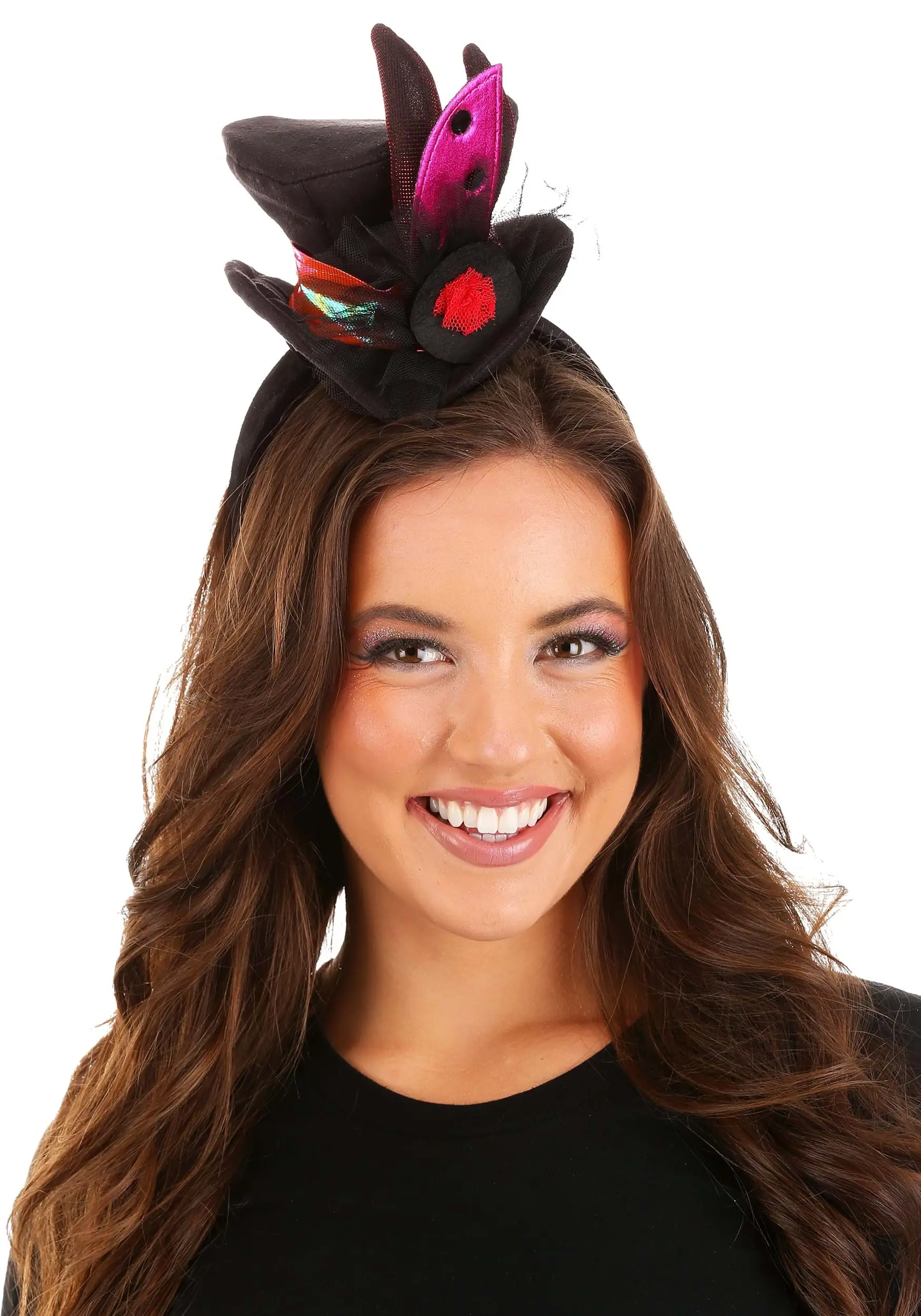 Elope Ladybug Cocktail Mini Top Hat For Women 3 Elope Ladybug Cocktail Mini Top Hat For Women