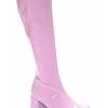Ellie Pastel Pink Gogo Boots For Women -Halloween Costumes Shop womens pastel pink gogo boots